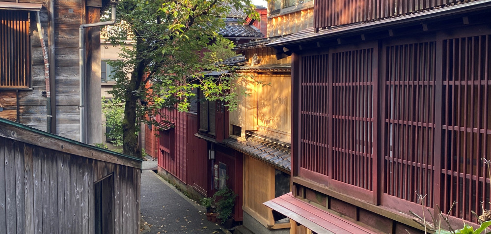 Eine Straße in Kanazawa