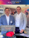 CDU Bundestagsabgeordneter Lutz Brinkmann mit Doktorand Christopher Stegmann am Präsentationsstand