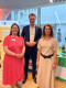 v.l. HSHL-Präsidentin Prof. Dr.-Ing. Kira Kastell, Ministerpräsident des Landes Nordrhein-Westfalen Hendrik Wüst, Prof. Dr.-Ing. Petra Rolfes-Gehrmann (auch HSHL)