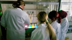 Schülerinnen experimentieren am Campus Lippstadt der HSHL