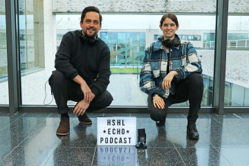 Marc Hidding und Johanna Bömken vom Campus HSHL-Echo