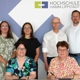 (v.l.): Carolin Hilleke, Prof. Dr.-Ing. Kira Kastell, Kerstin Woldorf, Dr. Manuel Schilling, Martina Schaub, Matthias Heidebauer